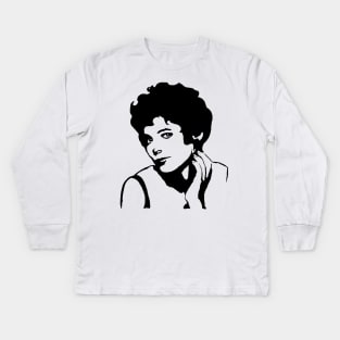 Grease Rizzo Outline Kids Long Sleeve T-Shirt